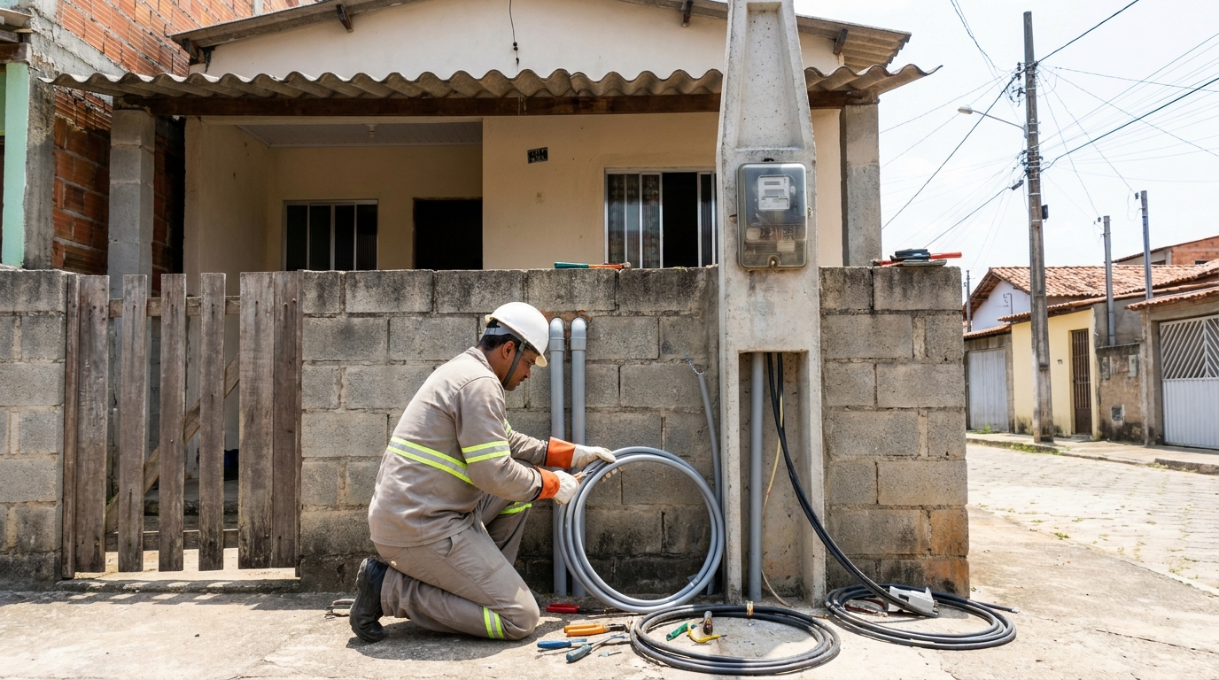 Instalacao de padrao de energia residencial em Goiânia‑GO