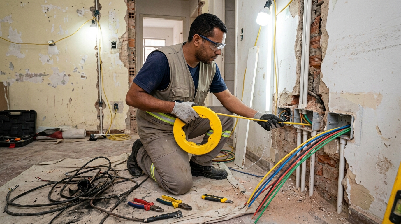 Troca de fiacao eletrica profissional em Belém‑PA